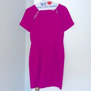 Magenta stunning lace accent dress size S pre-loved